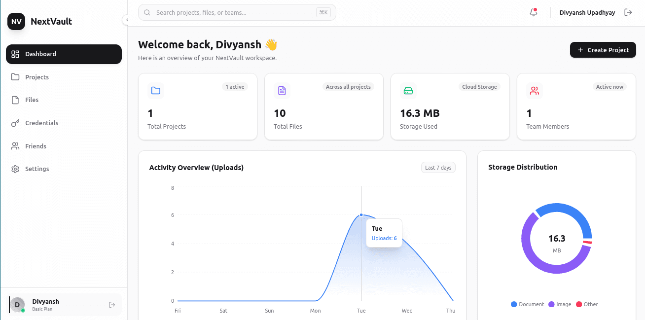 NextVault Dashboard